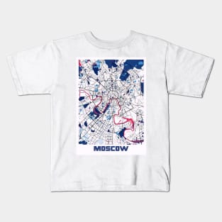 Moscow - Russia MilkTea City Map Kids T-Shirt